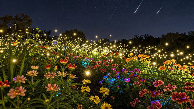 Iluminação Solar Decorativa: Efeito Vagalume, Fogos e Chuva de Meteoros - Luzzart