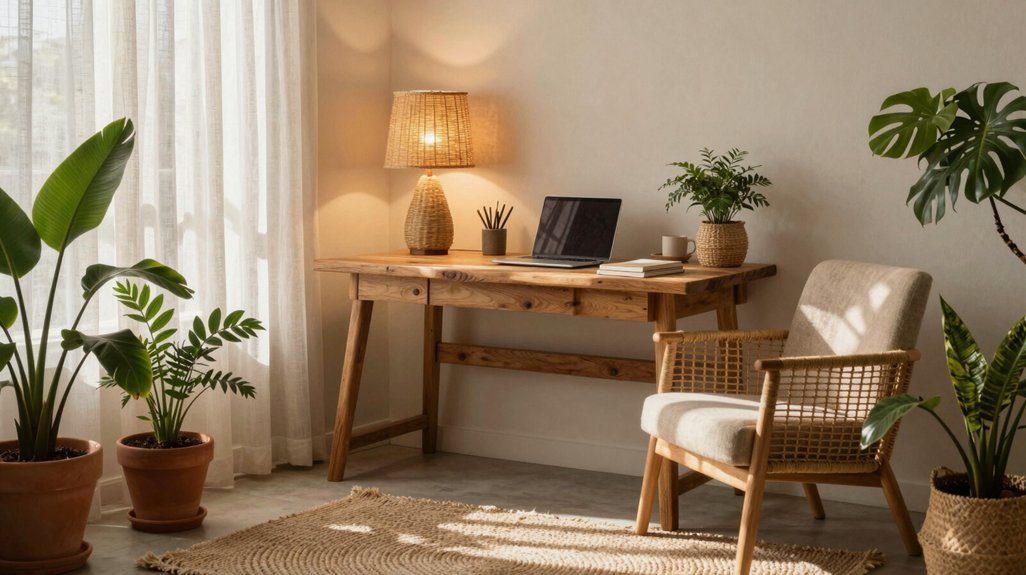 Home Office com Alma: Como a Iluminação de Fibra Natural Reduz o Estresse - Luzzart