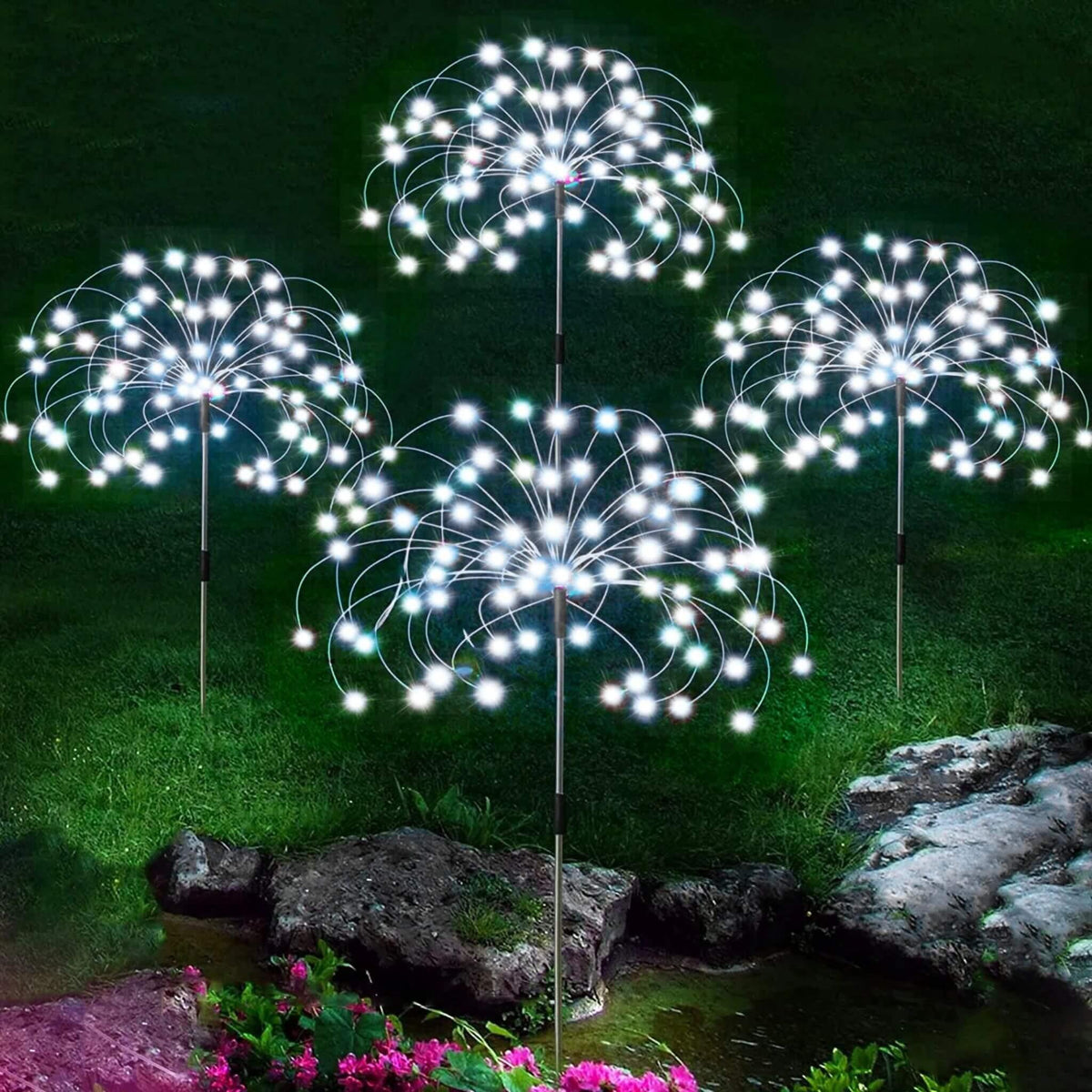 Luz Solar de Led Efeito Fogos de Artifício - AllureGarden - ProntoPraTi