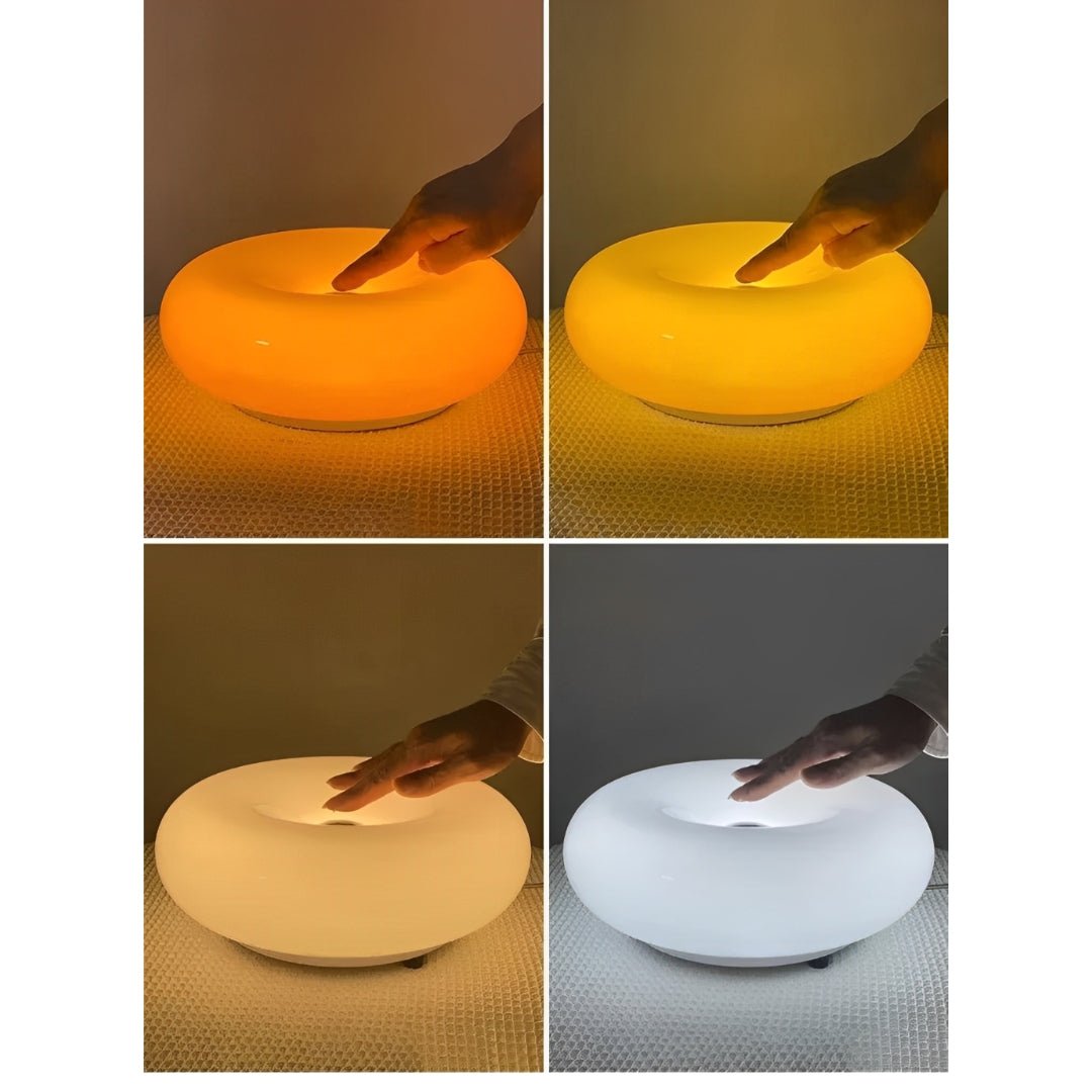 Luminária Donut de Vidro com LED - Disponível na ProntoPraTi