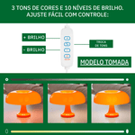 Luminária Cogumelo Laranja Italiano - Funghetto - Disponível na ProntoPraTi