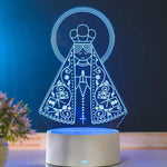 Luminária Religiosa - Luz de Nossa Senhora Aparecida (16 Cores Led) - ProntoPraTi