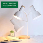 Luminária de Mesa Flexível (Detalhe em Madeira) - LuxFlex Glow - Disponível na ProntoPraTi