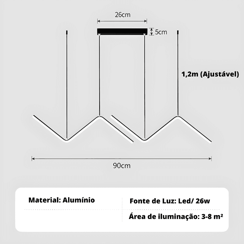 Luminária Supensa - WaveLuxe - ProntoPraTi