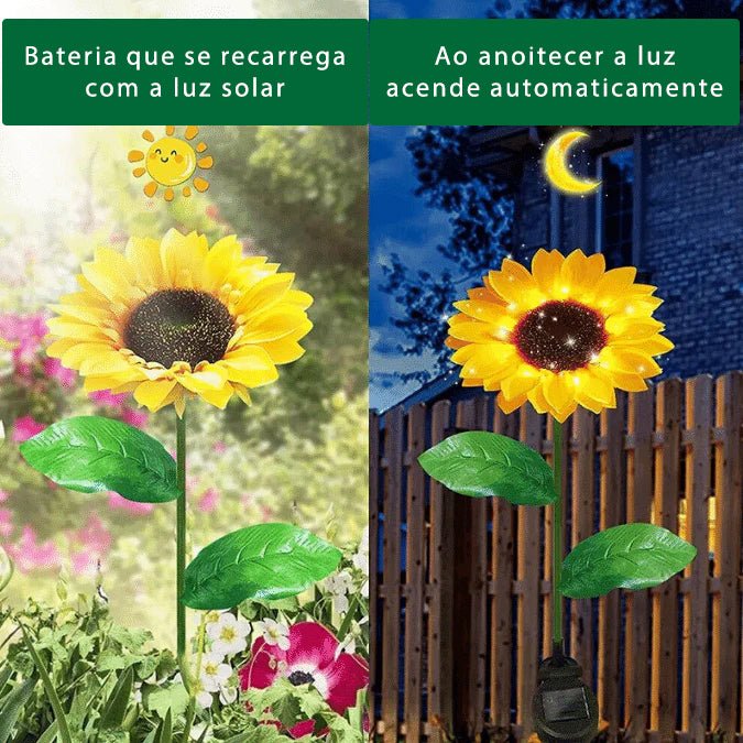 Girassol Led Energia Solar - SolGarden - Disponível na ProntoPraTi