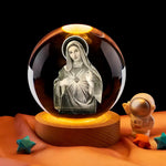 Luminária Religiosa - Bola de Cristal Virgem Maria