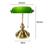 Abajur Banqueiro Inglês Vintage Verde - RetroGreen - ProntoPraTi