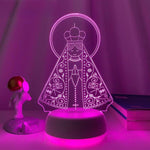 Luminária Religiosa - Luz de Nossa Senhora Aparecida (16 Cores Led) - ProntoPraTi