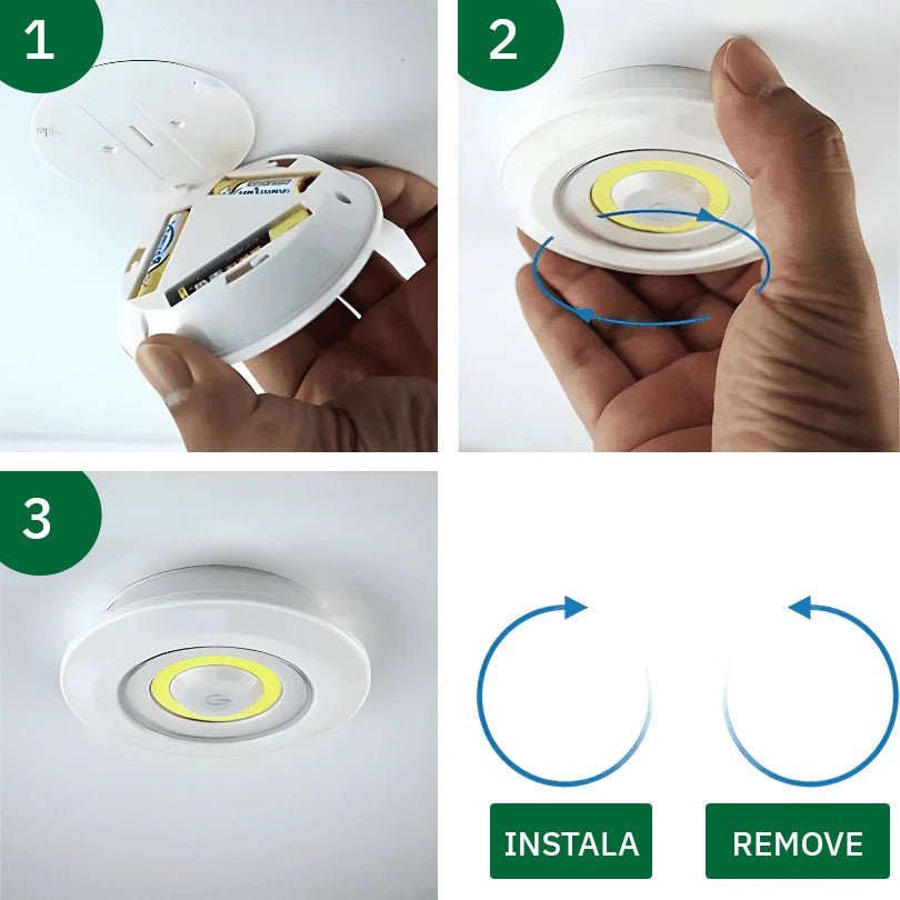 Lâmpadas Led Sem Fio com Controle Remoto - LuxLed - Disponível na ProntoPraTi