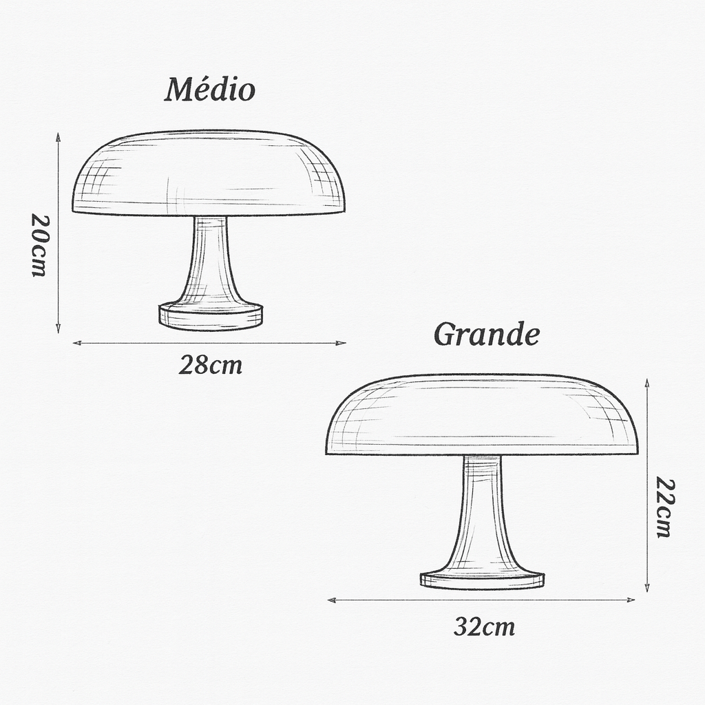 Luminária Cogumelo Laranja Italiano - Funghetto - Disponível na ProntoPraTi