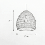 Pendente de Palha Bambu Cúpula Dome com Trama Artesanal - Disponível na Luzzart