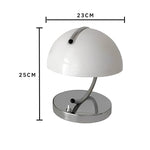 Luminária de Mesa Retro em Metal Cromado com Cúpula Meia - Lua - Disponível na Luzzart