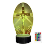 Luminária Jesus Cristo- Cruz Cintilante de Cristo (16 Cores RGB)