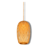 Pendente Casulo de Bambu Palha Fibra Natural - Disponível na Luzzart