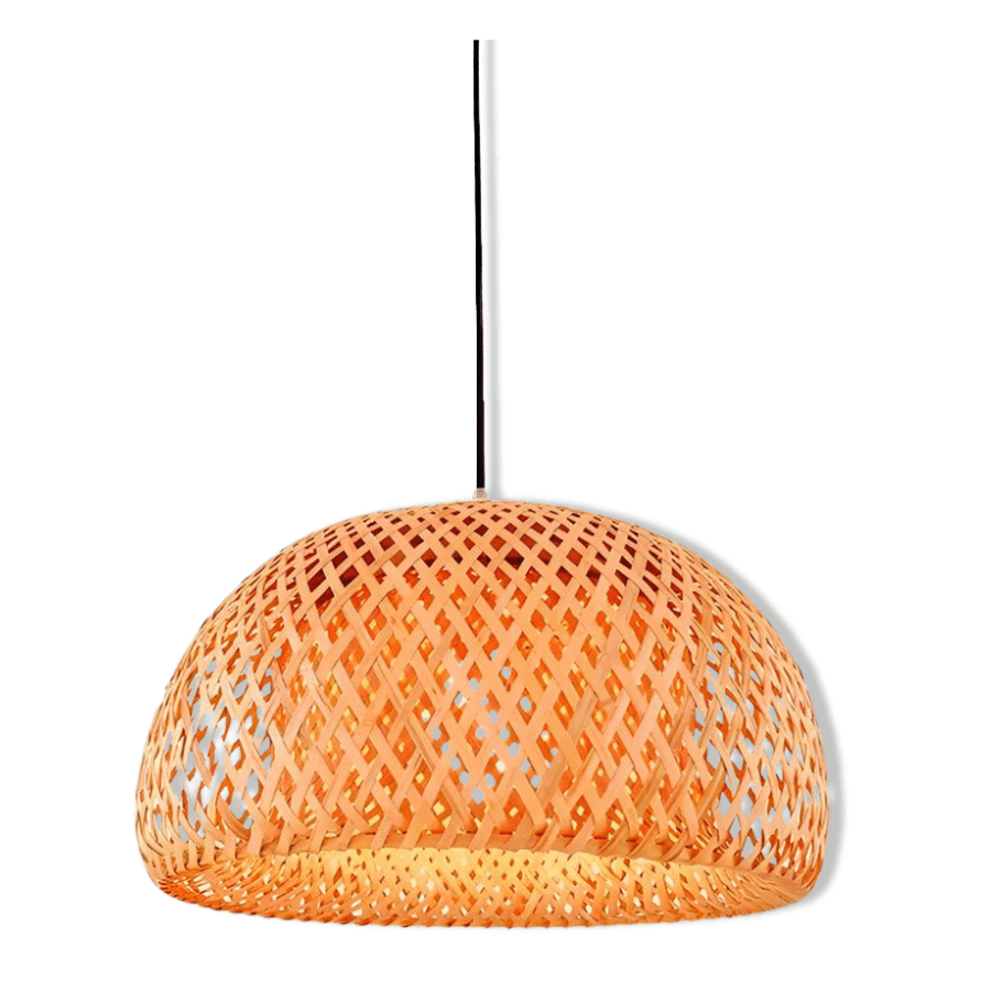 Pendente de Bambu Palha Fibra Natural - CP311 - Disponível na Luzzart