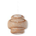 Pendente de Bambu Palha Fibra Natural - CP322 - Disponível na Luzzart