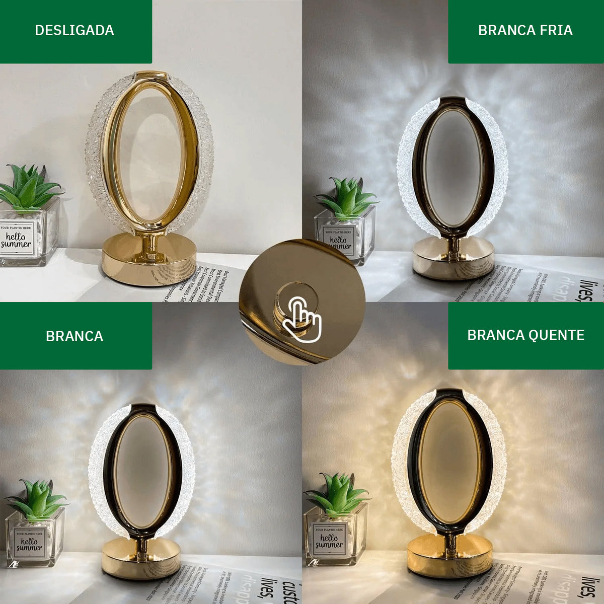 Abajur - CrystalLed - Disponível na ProntoPraTi