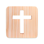 Luminária Cruz de Madeira Led