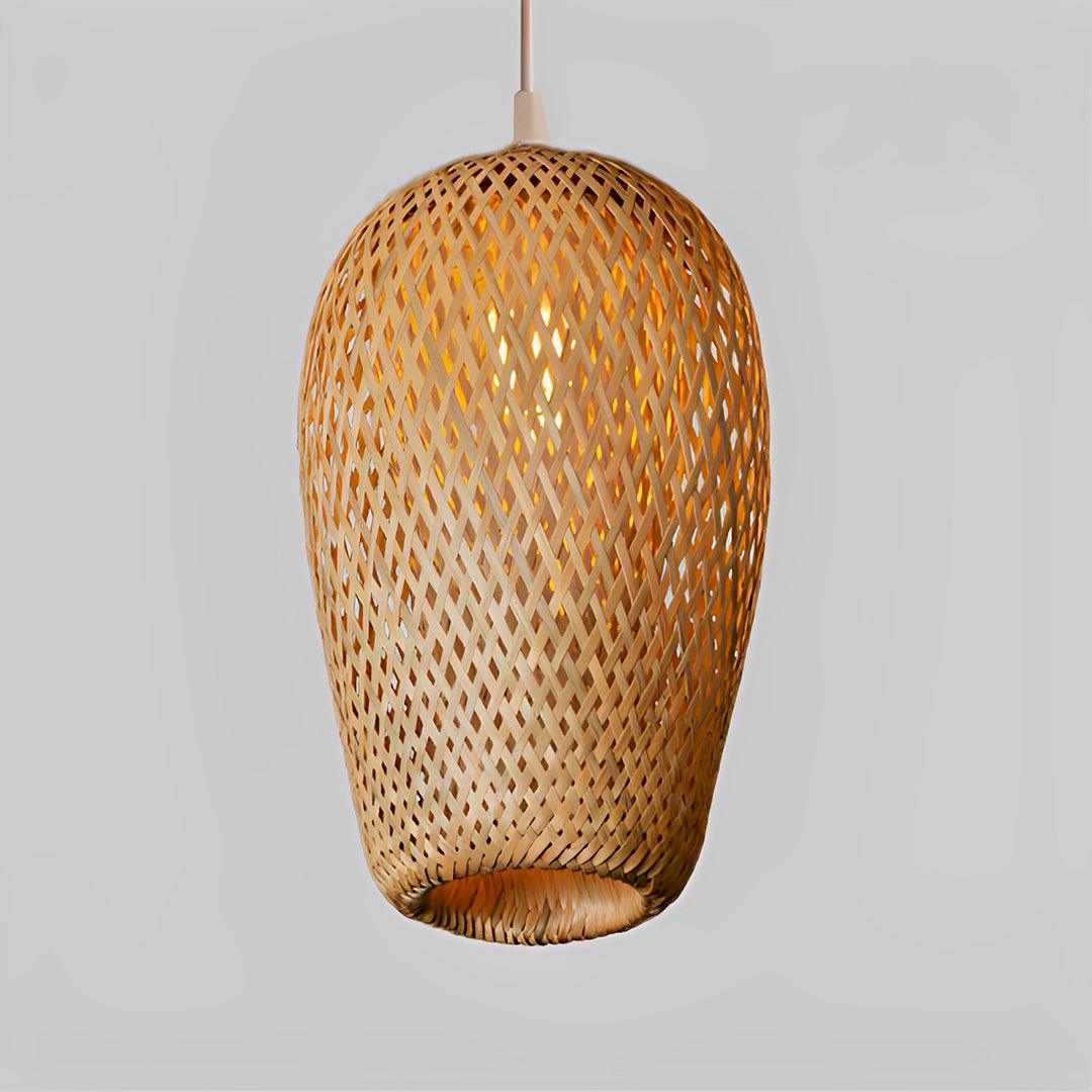 Pendente Casulo de Bambu Palha Fibra Natural