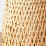 Abajur de Bambu Palha Fibra Natural - Pineapple Duo