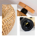 Plafon Luminária de Teto Palha Bambu - Esfera