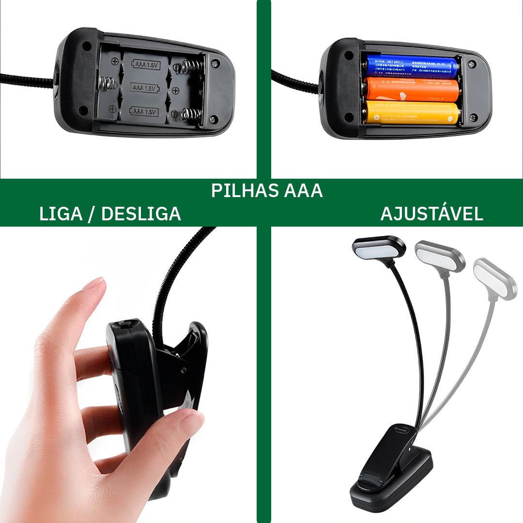 Luminária para Leitura de Livro Articulada LL314 - Disponível na ProntoPraTi