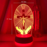 Luminária Jesus Cristo- Cruz Cintilante de Cristo (16 Cores RGB)