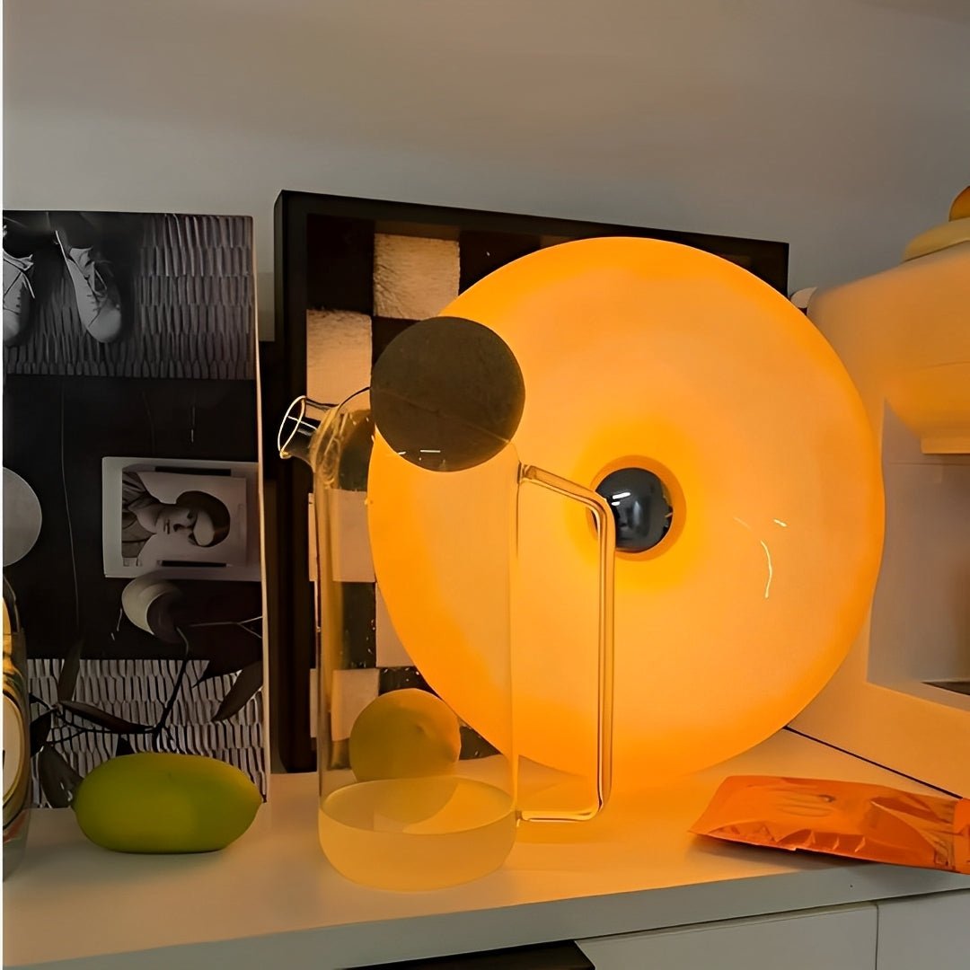 Luminária Donut de Vidro com LED - Disponível na ProntoPraTi