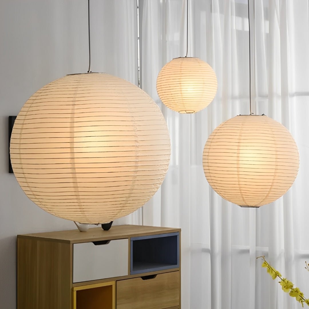 Lustre Pendente Japonês de Papel Estilo Oriental - Disponível na ProntoPraTi