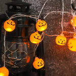 Varal Abóbora LED 3m – Decoração de Halloween - Disponível na ProntoPraTi