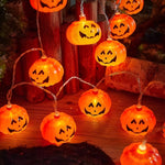 Varal Abóbora LED 3m – Decoração de Halloween - Disponível na ProntoPraTi