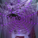 Teia de Aranha LED com Aranha Decorativa – Halloween - Disponível na ProntoPraTi