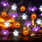 Pisca - Pisca Halloween LED – Abóboras, Morcegos e Fantasmas (3m) - Disponível na ProntoPraTi