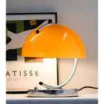 Luminária de Mesa Retro em Metal Cromado com Cúpula Meia - Lua - Disponível na Luzzart