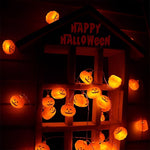 Varal Abóbora LED 3m – Decoração de Halloween - Disponível na ProntoPraTi