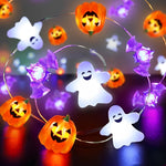 Pisca - Pisca Halloween LED – Abóboras, Morcegos e Fantasmas (3m) - Disponível na ProntoPraTi