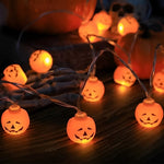 Varal Abóbora LED 3m – Decoração de Halloween - Disponível na ProntoPraTi
