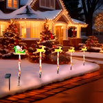 Espeto Solar de Natal LED - Trenó e Renas - Disponível na ProntoPraTi