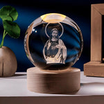 Luminária Religiosa - Bola de Cristal Jesus Cristo