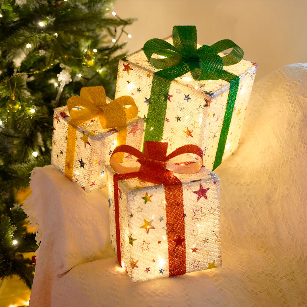 Caixa de Presente Iluminada de Natal LED - Disponível na ProntoPraTi