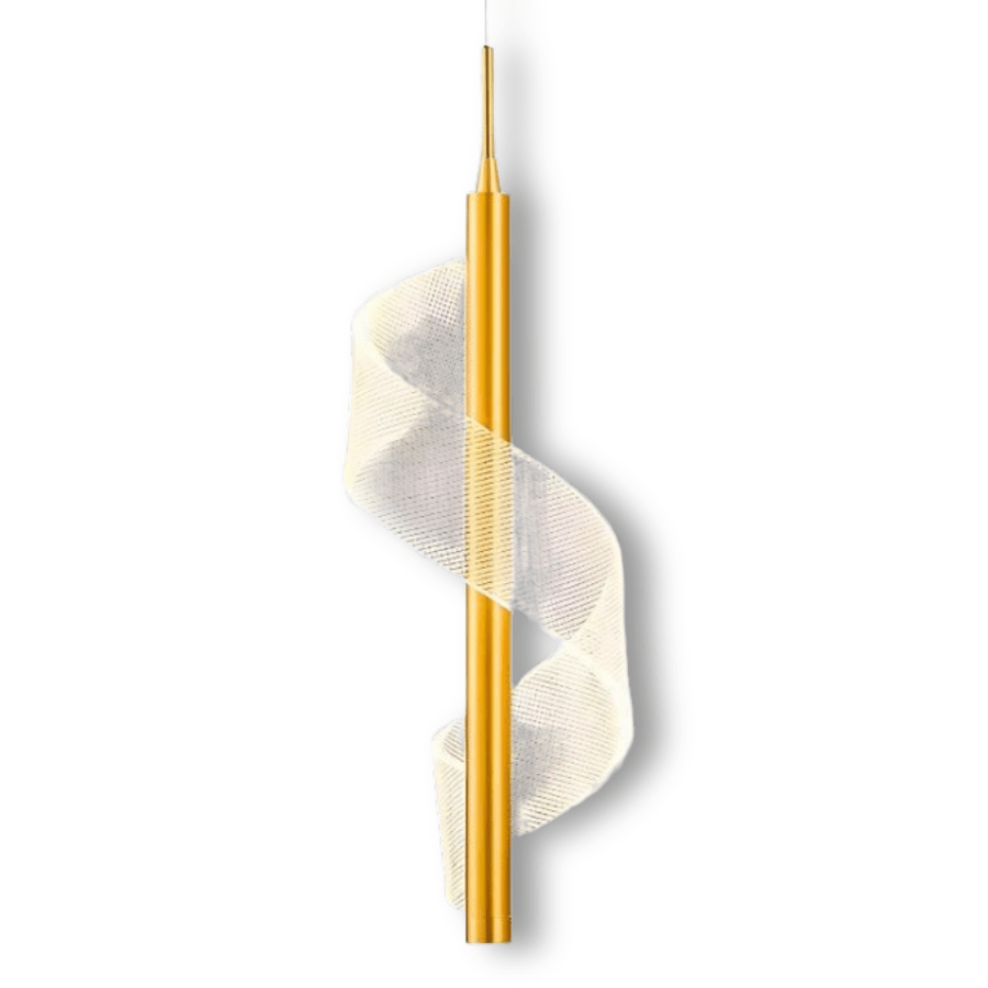 Pendente espiral de LED para cabeceira na opção Dourado · Branca Quente