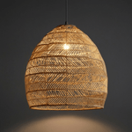 Pendente de Palha Bambu Cúpula Dome com Trama Artesanal - Disponível na Luzzart