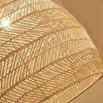 Pendente de Palha Bambu Cúpula Dome com Trama Artesanal - Disponível na Luzzart