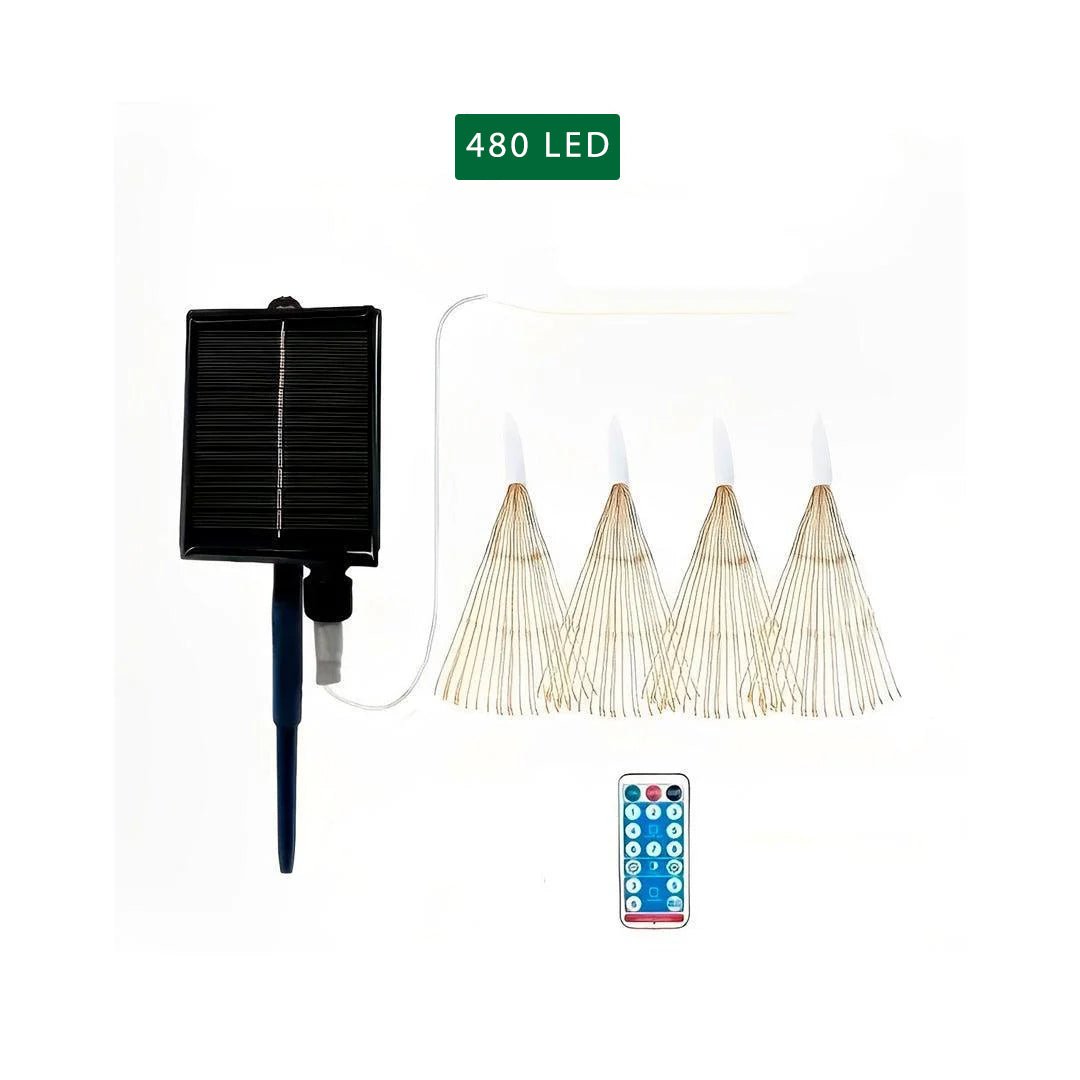 Desenho com as medidas de Fogos de artifício, kit com 4