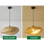 Luminária Pendente Chapéu de Palha Borneu - Disponível na ProntoPraTi