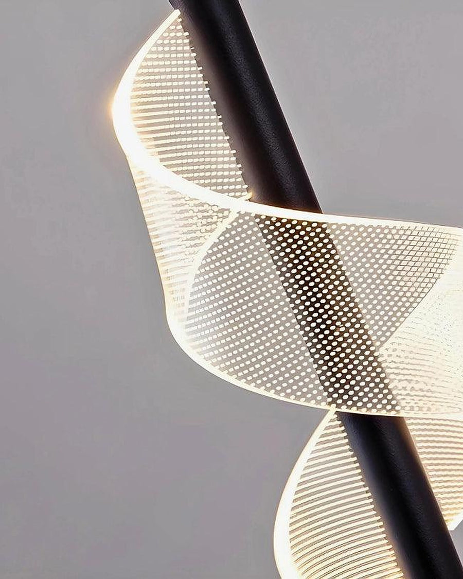 Pendente espiral de LED para cabeceira no ambiente