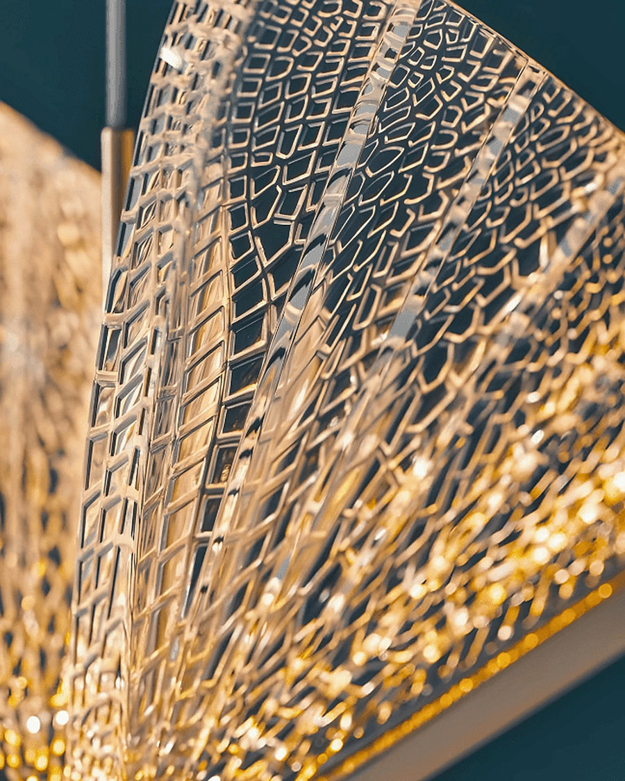 Pendente borboleta de LED no ambiente