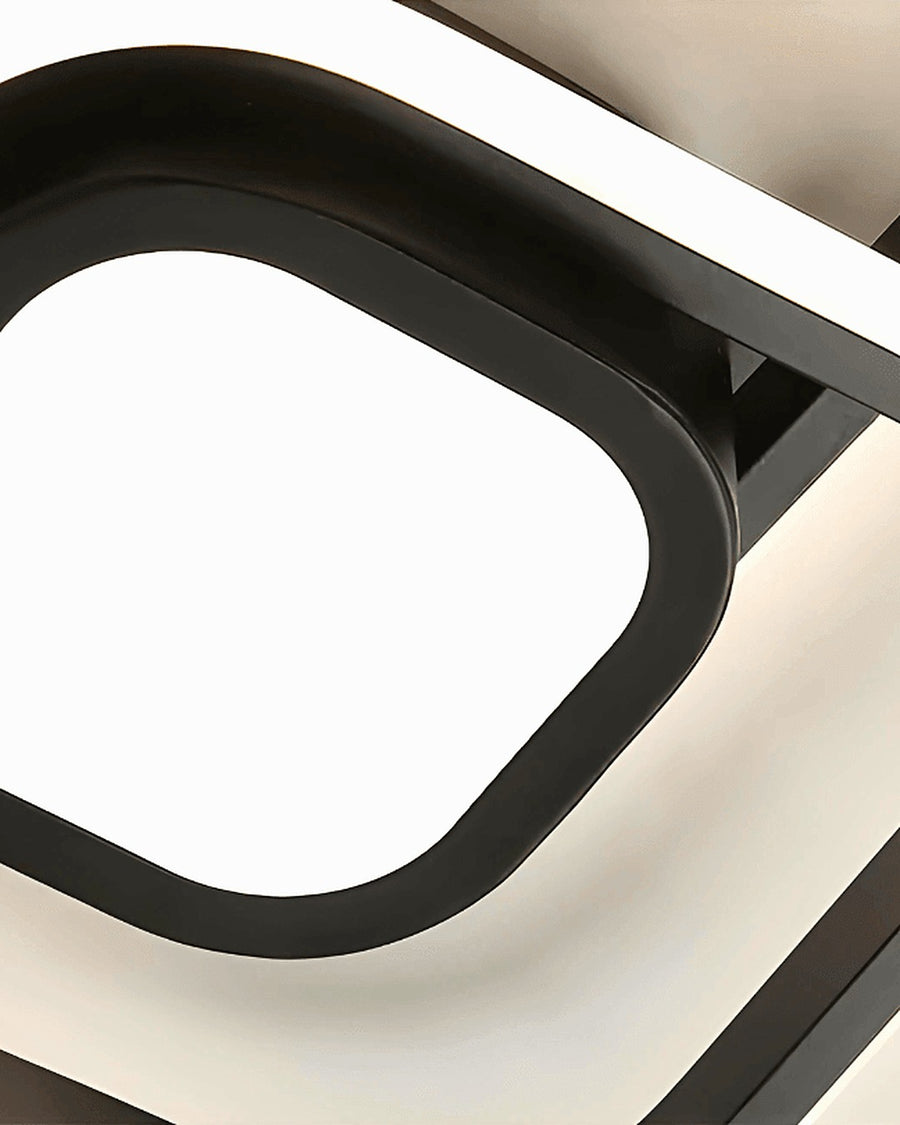 Plafon quadrado de LED no ambiente