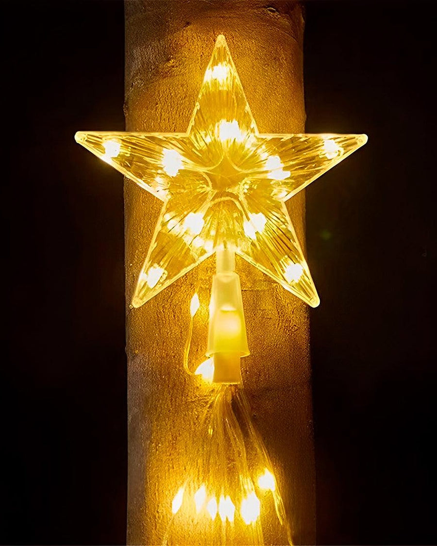 Árvore de Luz com Estrela no ambiente