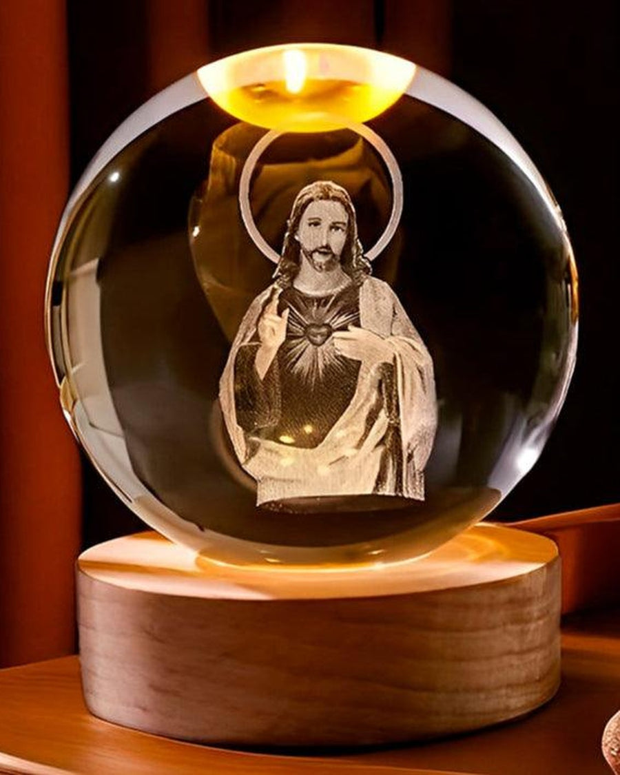 Bola de Cristal Jesus Cristo no ambiente